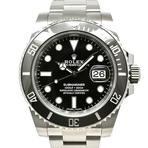 Pre-Owned Rolex Submariner Date Oyster Stainless Black 116610LN