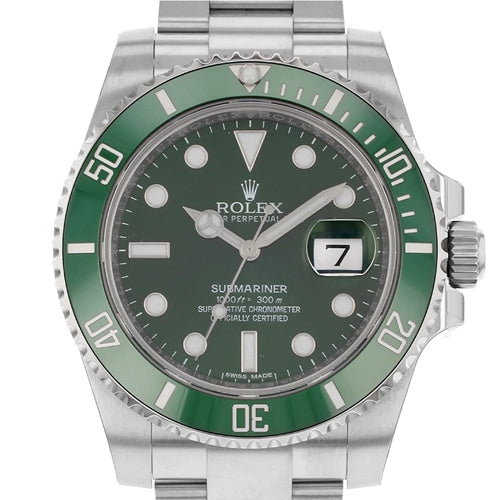 Pre-Owned Rolex Submariner Date Oyster Stainless Green 40?o 116610LV