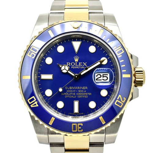 Pre-Owned Rolex Submariner Date Blue Sunray 116618LB