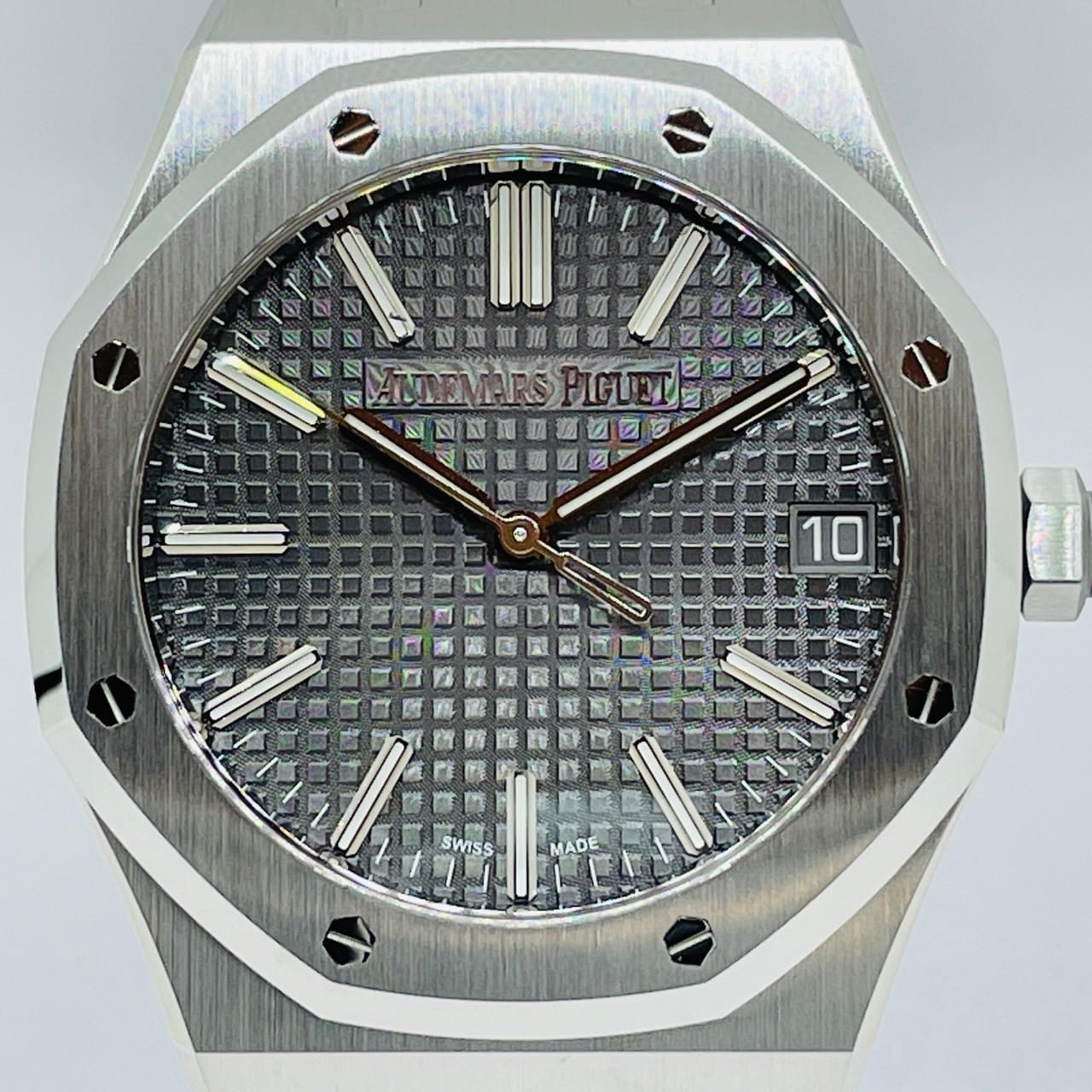 사전 소유의 오디오 돼지 Piguet Royal Oak Grey 15510st.oo.1320st.05 50 주년 기념 모델