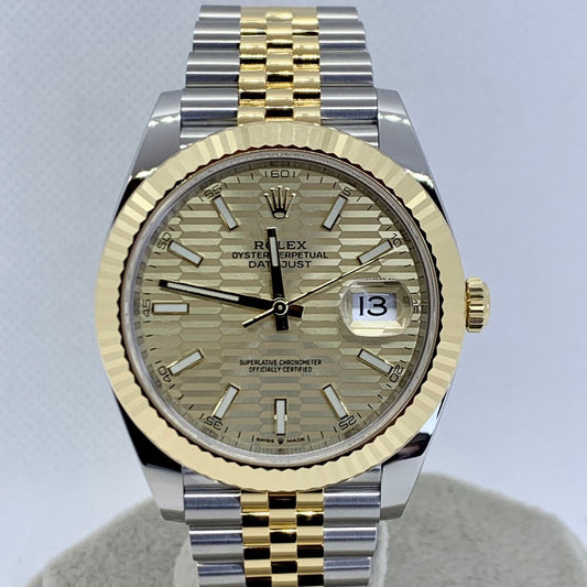 Pre-Owned Rolex Datejust 126333 Golden Fluted Motif Jubilee Bless