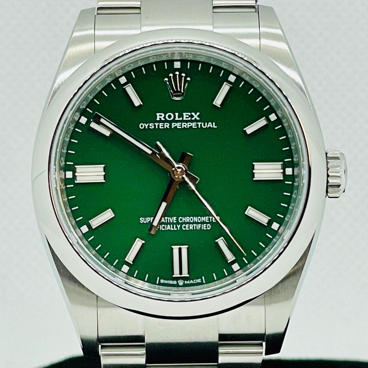 劳力士 Oyster Perpetual 126000 蚝式手链 绿色