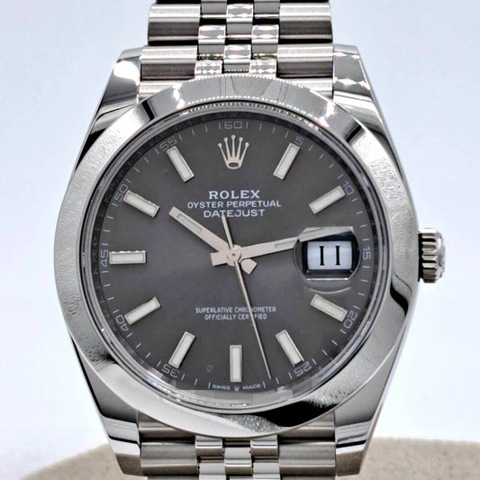 プレオウンド ロレックス デイトジャスト 126300 スレート ジュビリーブレスレット 41mm