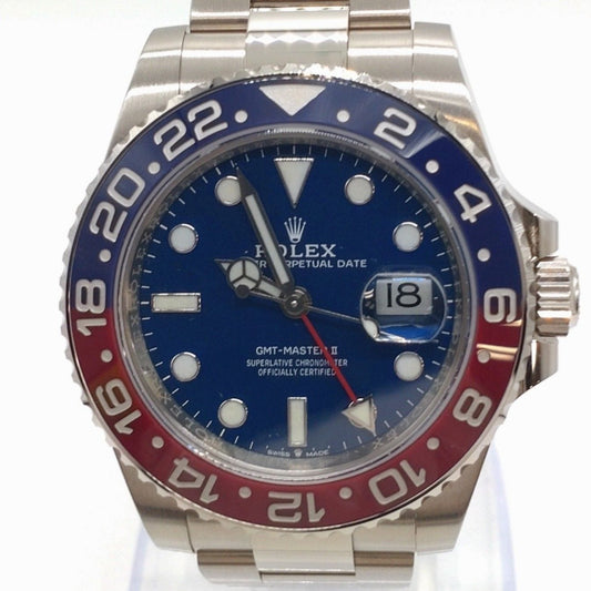 롤렉스 GMT 마스터 II 126719BLRO 굴 팔찌 블루 화이트 골드