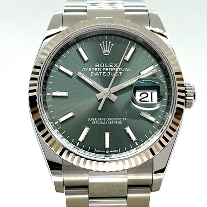 ロレックス デイトジャスト 126234ミントグリーン 36mm