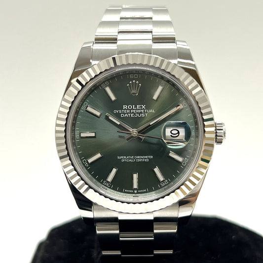 プレオウンド ロレックス デイトジャスト 126334 ミントグリーン オイスターブレス 41mm