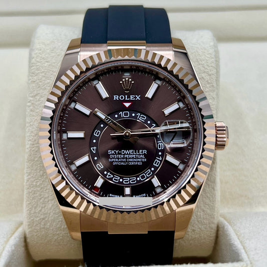 [非常受歡迎！] 2023 New Sky Deller]勞力士Sky Deller 336235巧克力42mm