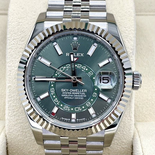 [New 2023] 롤렉스 스카이 거주자 336934 민트 그린 쥬빌리 팔찌 42mm