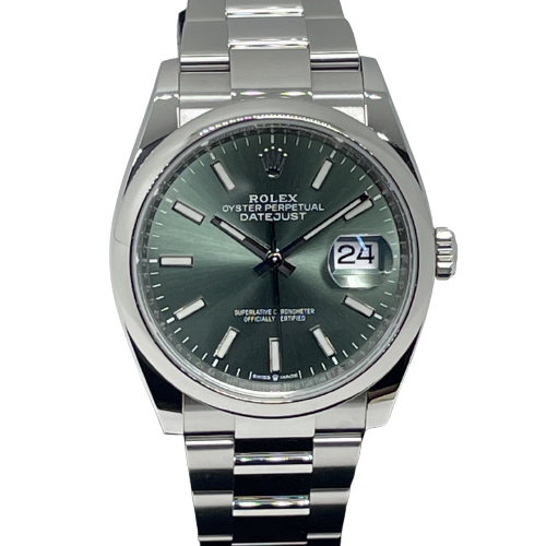 プレオウンド ロレックス デイトジャスト 126200  ミントグリーン オイスターブレス 36mm