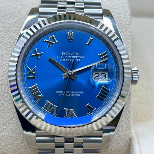 プレオウンド ロレックス デイトジャスト 126334 アズーロブルー ジュビリーブレス 41ｍｍ