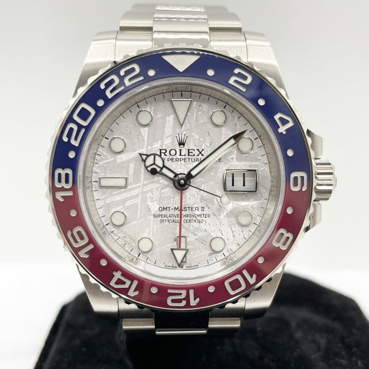 롤렉스 GMT 마스터 II 126719Blro 굴 팔찌 유성 화이트 골드 40mm