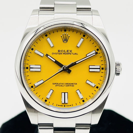 【圣诞老人来了♪】劳力士蚝式恒动 124300 蚝式手链 黄色 41mm