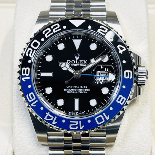 롤렉스 GMT 마스터 II 126710BLNR Jubilee 팔찌 검은 배트맨 40mm