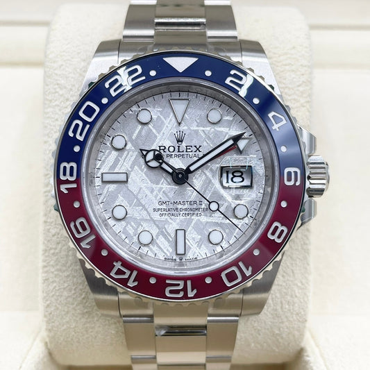 [보호 씰 포함] 롤렉스 GMT 마스터 II 126719Blro 굴 팔찌 유성 화이트 골드 40mm