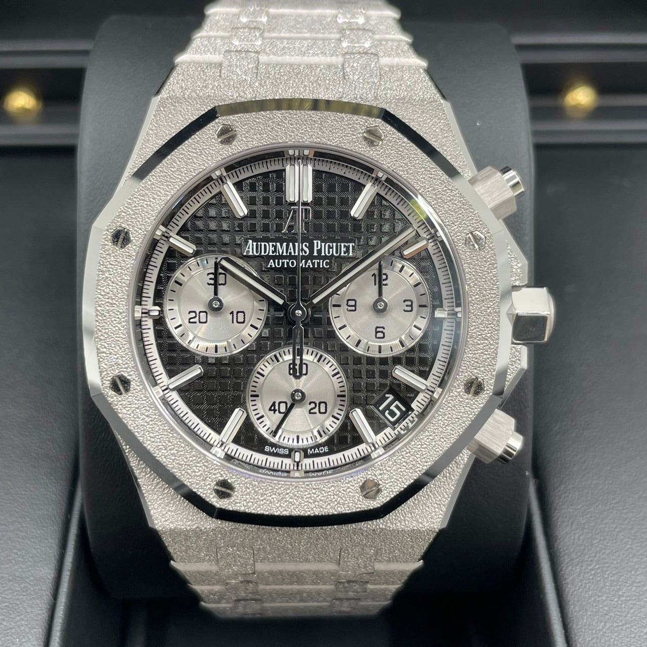 Pre-Owned Audemars Piguet Royal Oak 26239BC.GG.1224BC.02 Frosted Gold Grand Tapestry 41mm