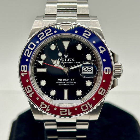 롤렉스 GMT 마스터 II 126710Blro 굴 팔찌 검은 펩시 40mm