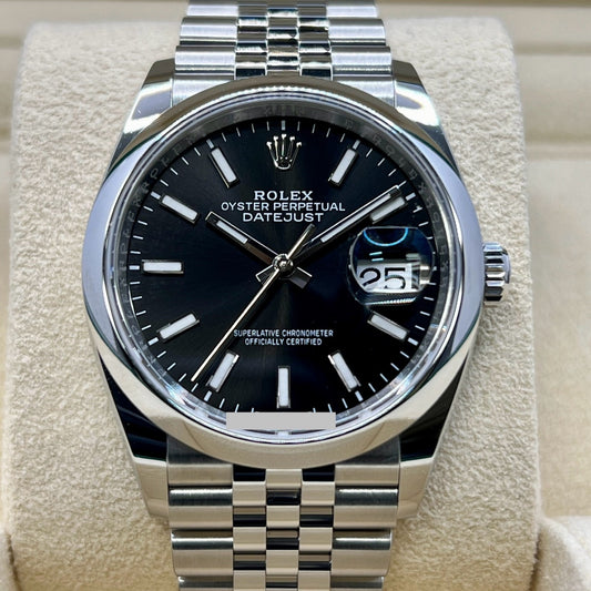 プレオウンド ロレックス デイトジャスト 126200  ジュビリーブレスレット　ブラック　36mm