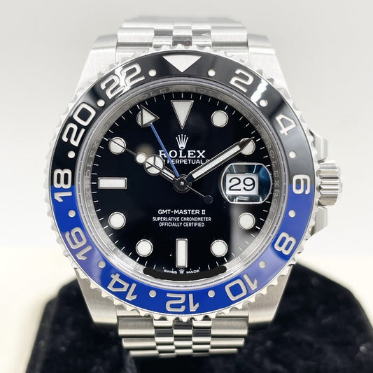 롤렉스 GMT 마스터 II 126710BLNR 배트맨 40mm 스테인리스 스틸 희년 팔찌