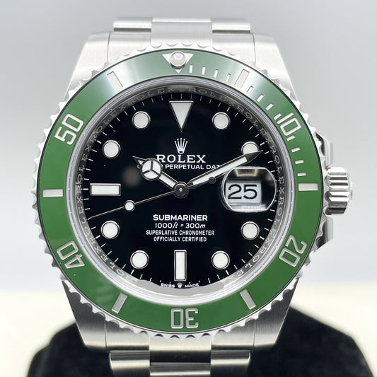 Pre-Owned Rolex Submariner Date 126610LV Oyster Bracelet Black Green 41mm
