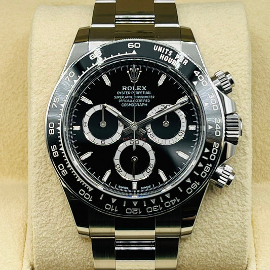 [새로운 2023] 롤렉스 데이토나 126500ln 블랙 40mm 스테인레스 스틸 굴 팔찌