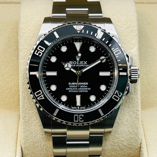 プレオウンド ロレックス サブマリーナ ノンデイト 124060 ブラック 41mm ステンレス オイスターブレス