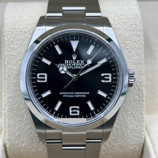 사전 소유 롤렉스 탐색기 I 124270 블랙 36mm
