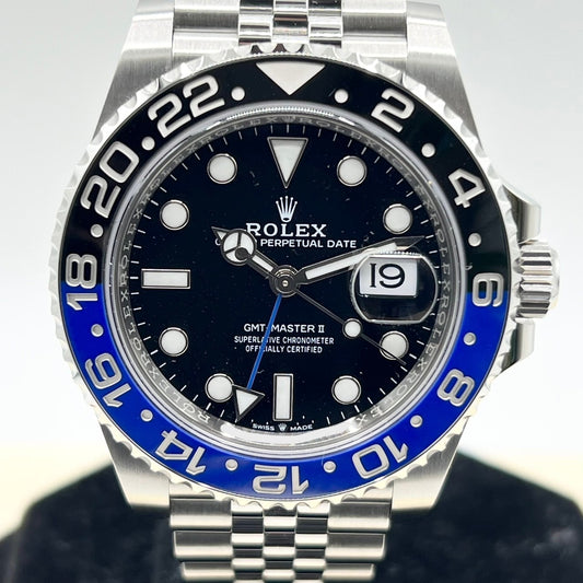 롤렉스 GMT 마스터 II 126710BLNR 배트맨 40mm 스테인리스 스틸 희년 팔찌