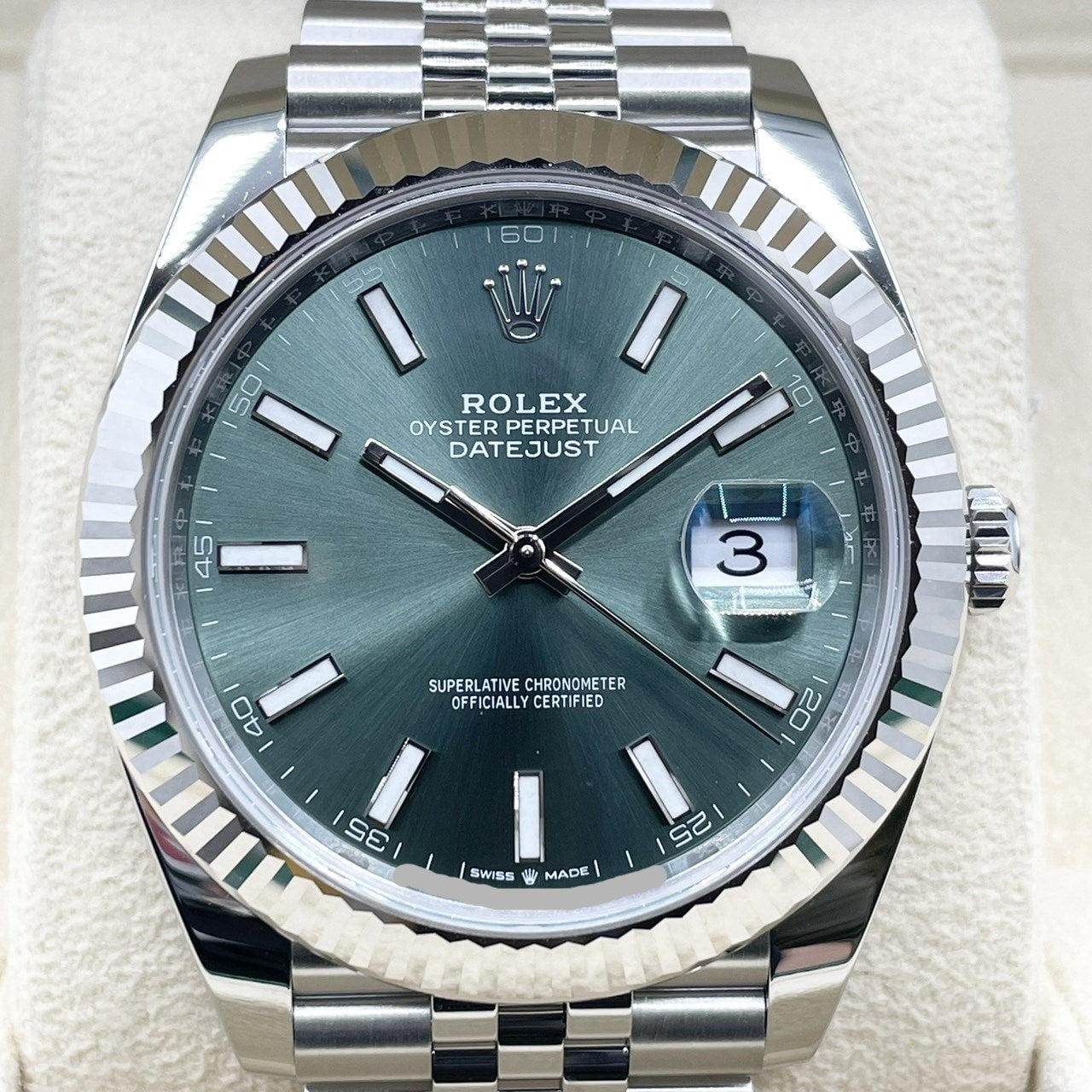 プレオウンド ロレックス デイトジャスト 126334 ミントグリーン ジュビリーブレス 41mm