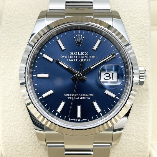 [고전의 중간에!] holex 롤렉스 날짜 주석 126234 굴 팔찌 밝은 파란색 36mm