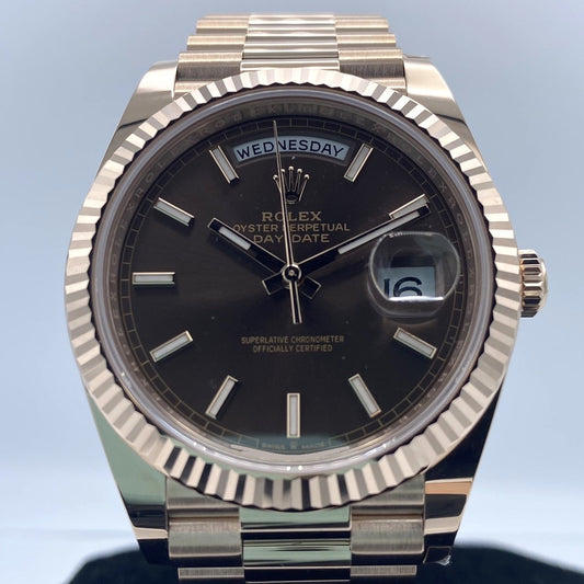 プレオウンド ロレックス デイデイト 228235 エバーローズゴールド チョコレート ブラウン 40ｍｍ
