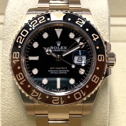 롤렉스 GMT 마스터 II 126715CHNR 블랙 에버 로즈 골드 굴 팔찌