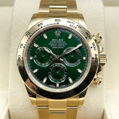 希少なデイトナ生産終了モデル！ロレックス デイトナ 116508 グリーン オイスターブレスレット 40mm