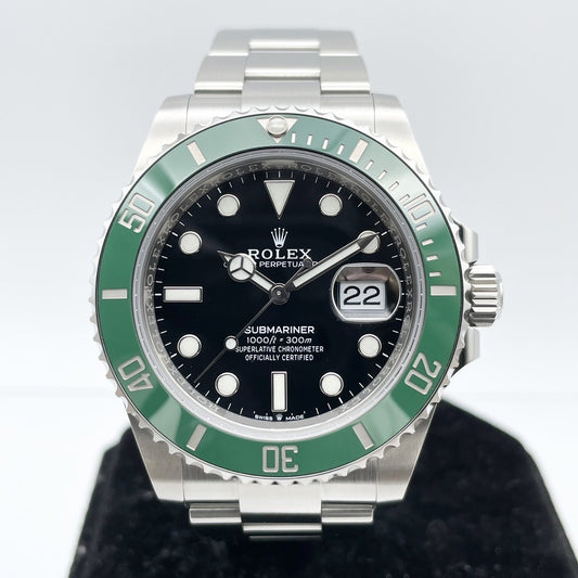 Pre-Owned Rolex Submariner Date 126610LV Oyster Bracelet Black Green 41mm