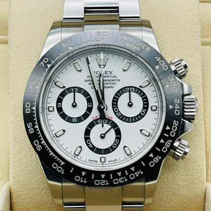 사전 소유 롤렉스 데이토나 116500LN 굴 팔찌 흰색 40mm