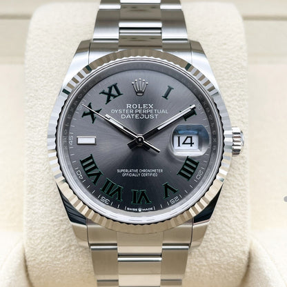 プレオウンド ロレックス デイトジャスト 126234 スレートローマン オイスターブレス 36mm