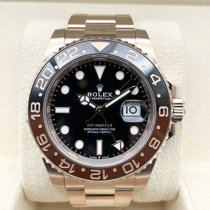 롤렉스 GMT 마스터 II 126715CHNR 블랙 에버 로즈 골드 굴 팔찌 40mm