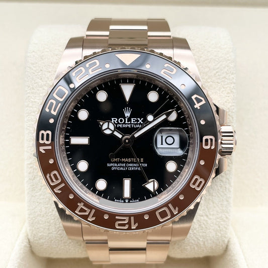 롤렉스 GMT 마스터 II 126715CHNR 블랙 에버 로즈 골드 굴 팔찌 40mm