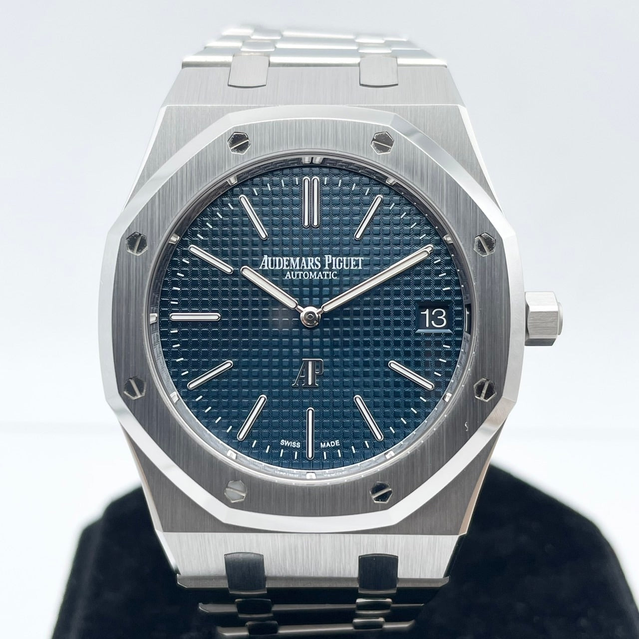 [50 주년 기념 로터 장착 모델] Audemars Pigemars Royal Oak Jumbo Extra Sin 16202st.oo.1240st.01 Blue Stainless Steel 39mm