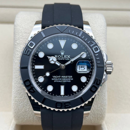 ロレックス ヨットマスター 226659 ブラックラバーベルト ブラックホワイトゴールド 42mm