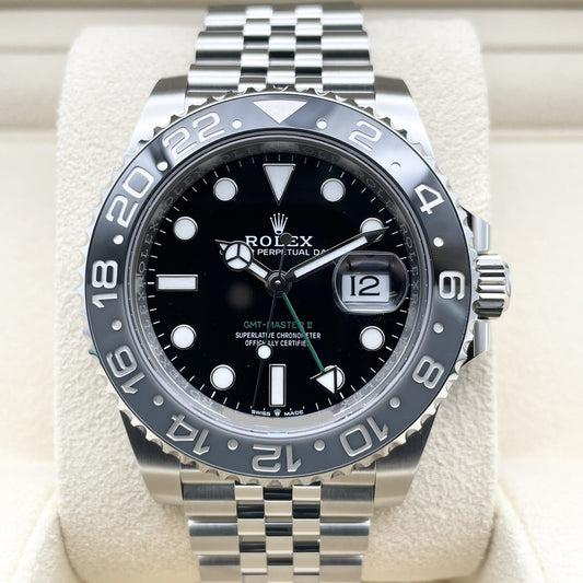 [2024 년의 새로운 릴리스! ! Rolex GMT 마스터 II 126710GRNR 검은 요빌 팔찌 40mm