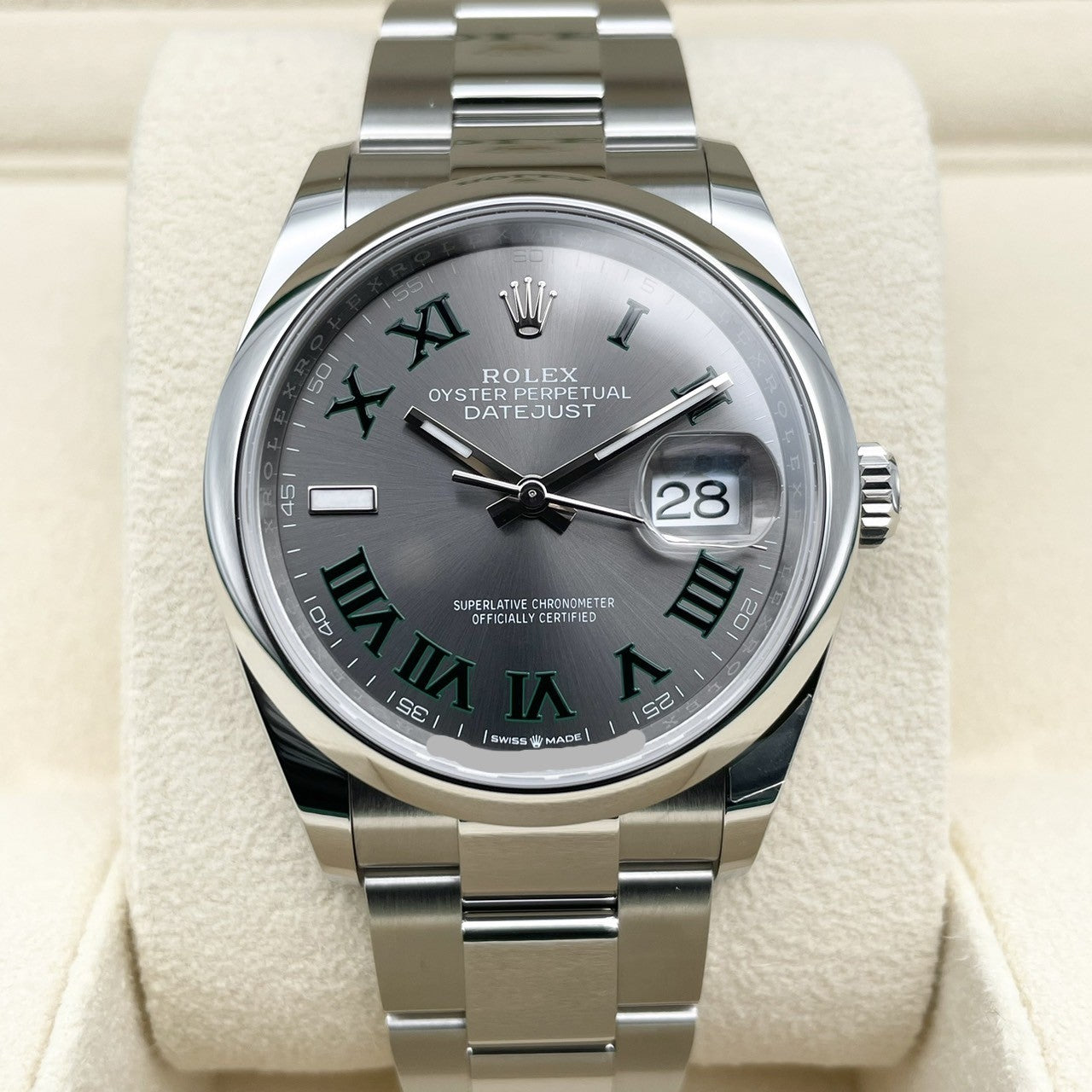プレオウンド ロレックス デイトジャスト 126200 スレートローマ オイスターブレス 36mm