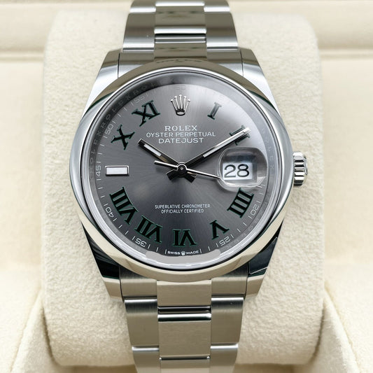 プレオウンド ロレックス デイトジャスト 126200 スレートローマ オイスターブレス 36mm