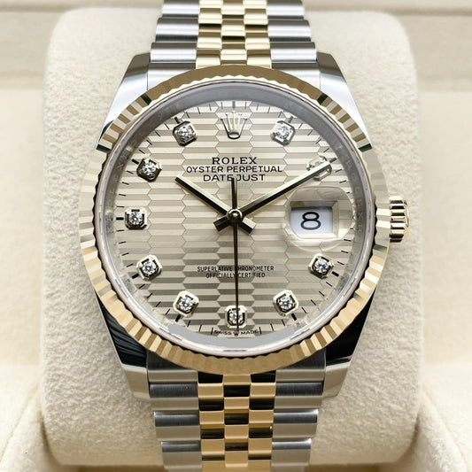 [Discon 모델! 2024 년 5 월 지불! Rolex DateJust 126233 샴페인 열매 모티프 10p 다이아몬드 희년 팔찌 36mm