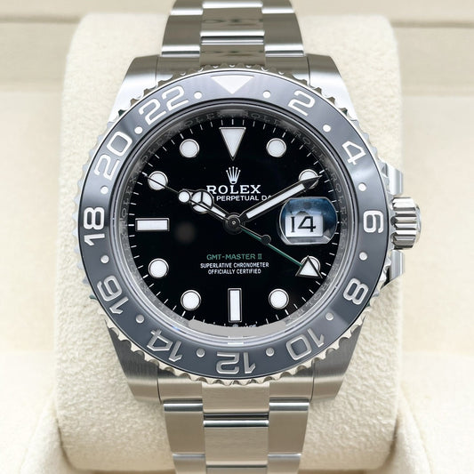 [2024 년의 새로운 릴리스! ! Rolex GMT 마스터 II 126710GRNR 검은 굴 팔찌 40mm