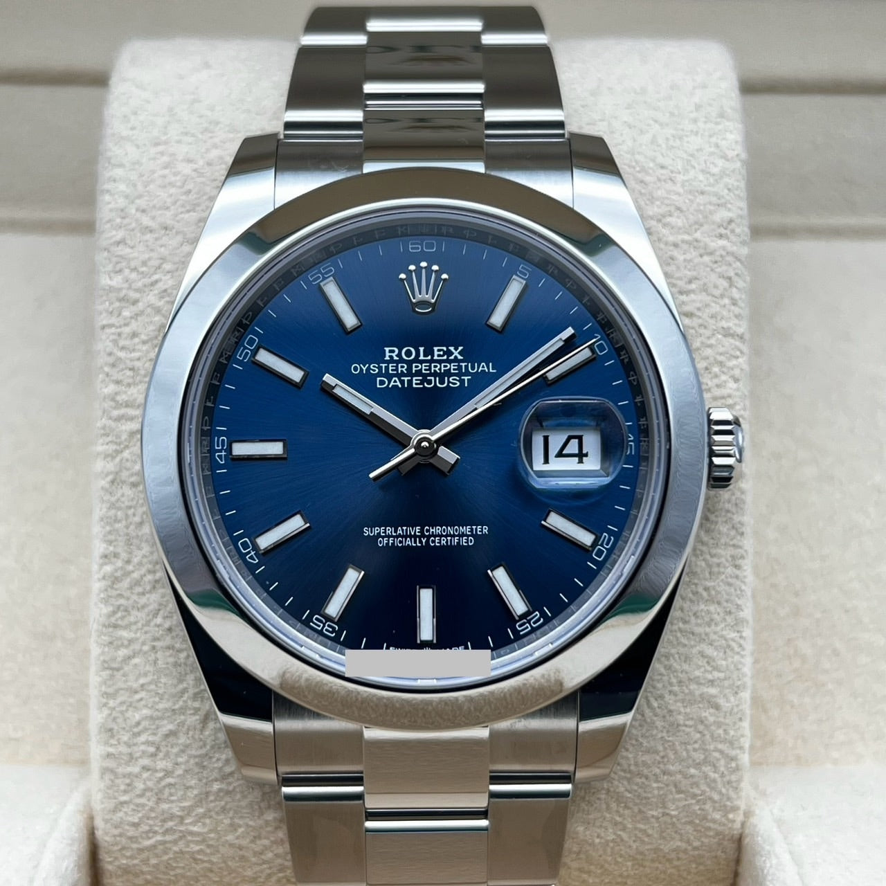 プレオウンド ロレックス デイトジャスト41 126300 オイスターブレスレット ブルー 41mm