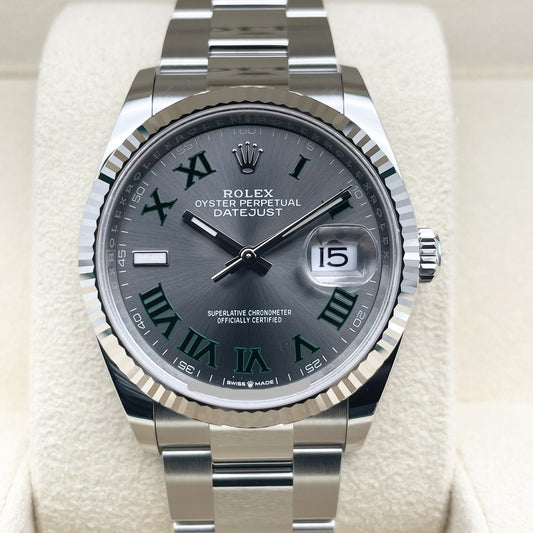 プレオウンド ロレックス デイトジャスト 126234 スレートローマン オイスターブレス 36mm
