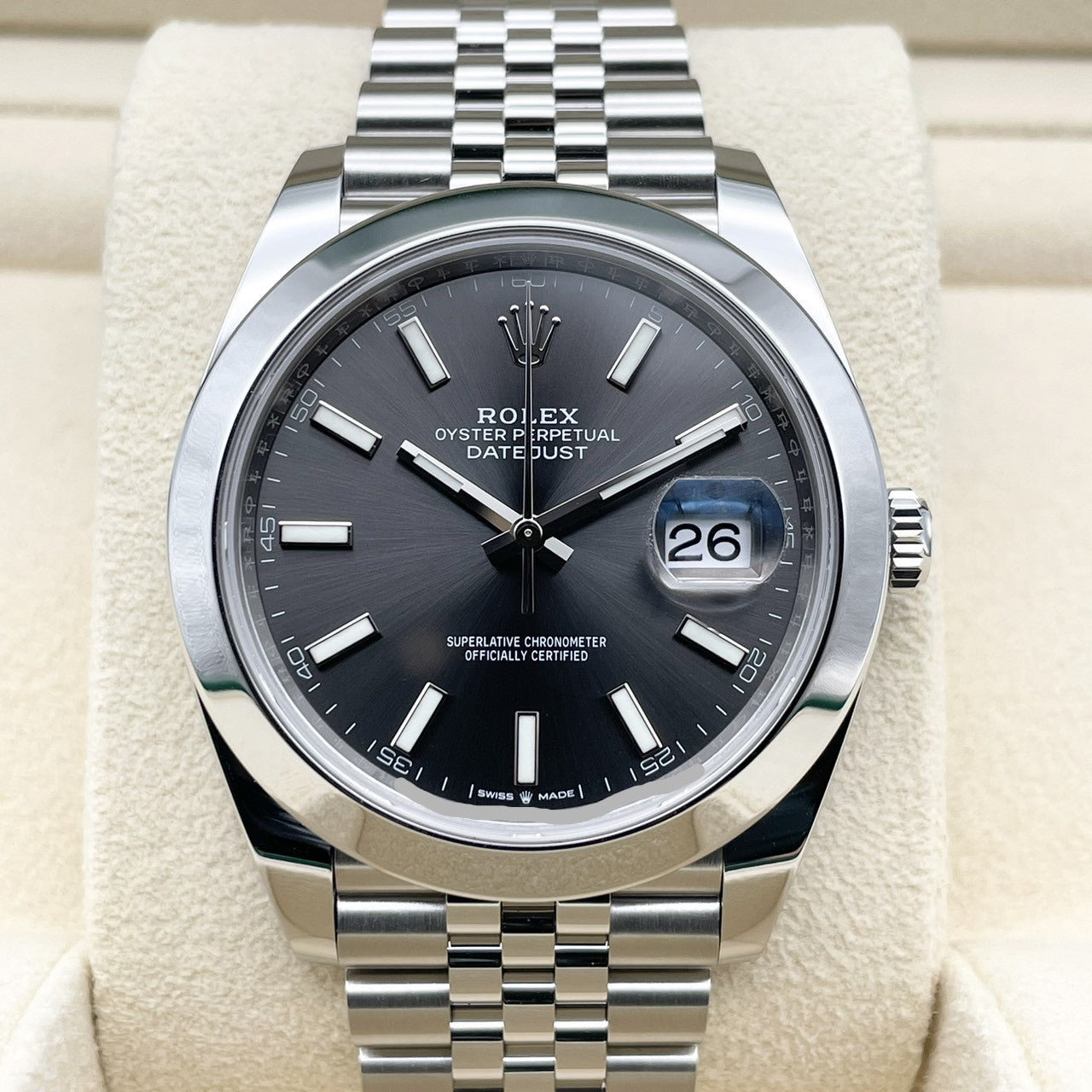 プレオウンド ロレックス デイトジャスト 126300 ジュビリーブレスレット スレート 41mm
