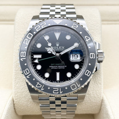 [2024 년의 새로운 릴리스! ! Rolex GMT 마스터 II 126710GRNR 검은 요빌 팔찌 40mm