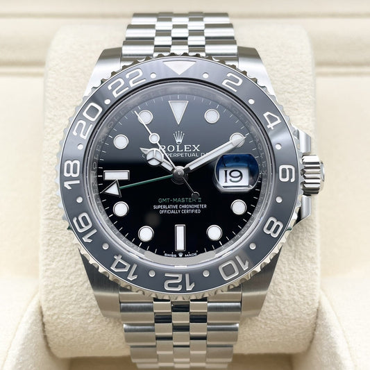 [2024 년의 새로운 릴리스! ! Rolex GMT 마스터 II 126710GRNR 검은 요빌 팔찌 40mm