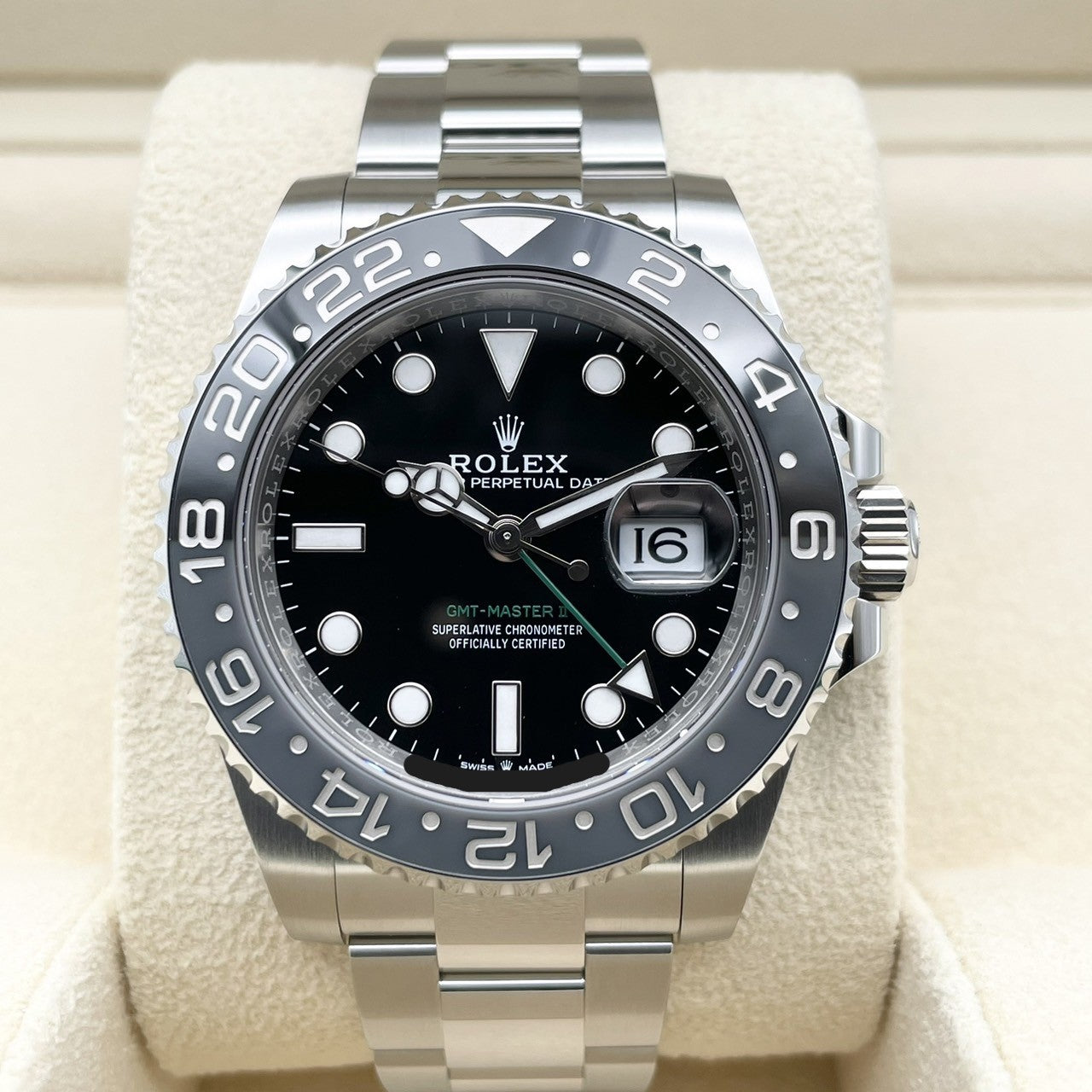 [2024 년의 새로운 릴리스! ! Rolex GMT 마스터 II 126710GRNR 검은 굴 팔찌 40mm